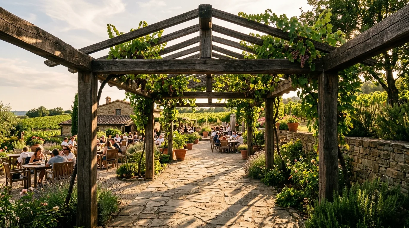 Metal arbor with vines