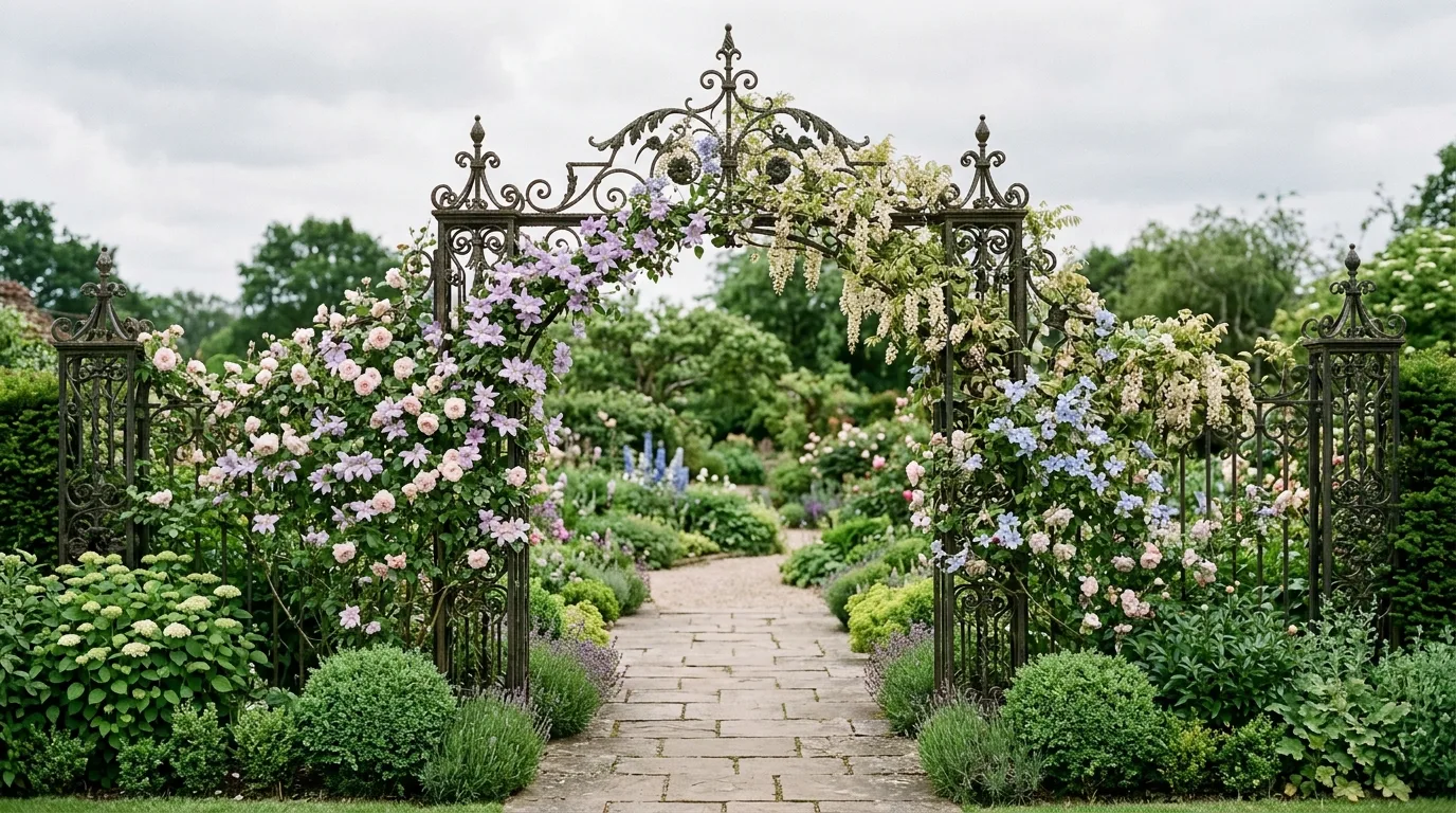 Wide arbor with gate