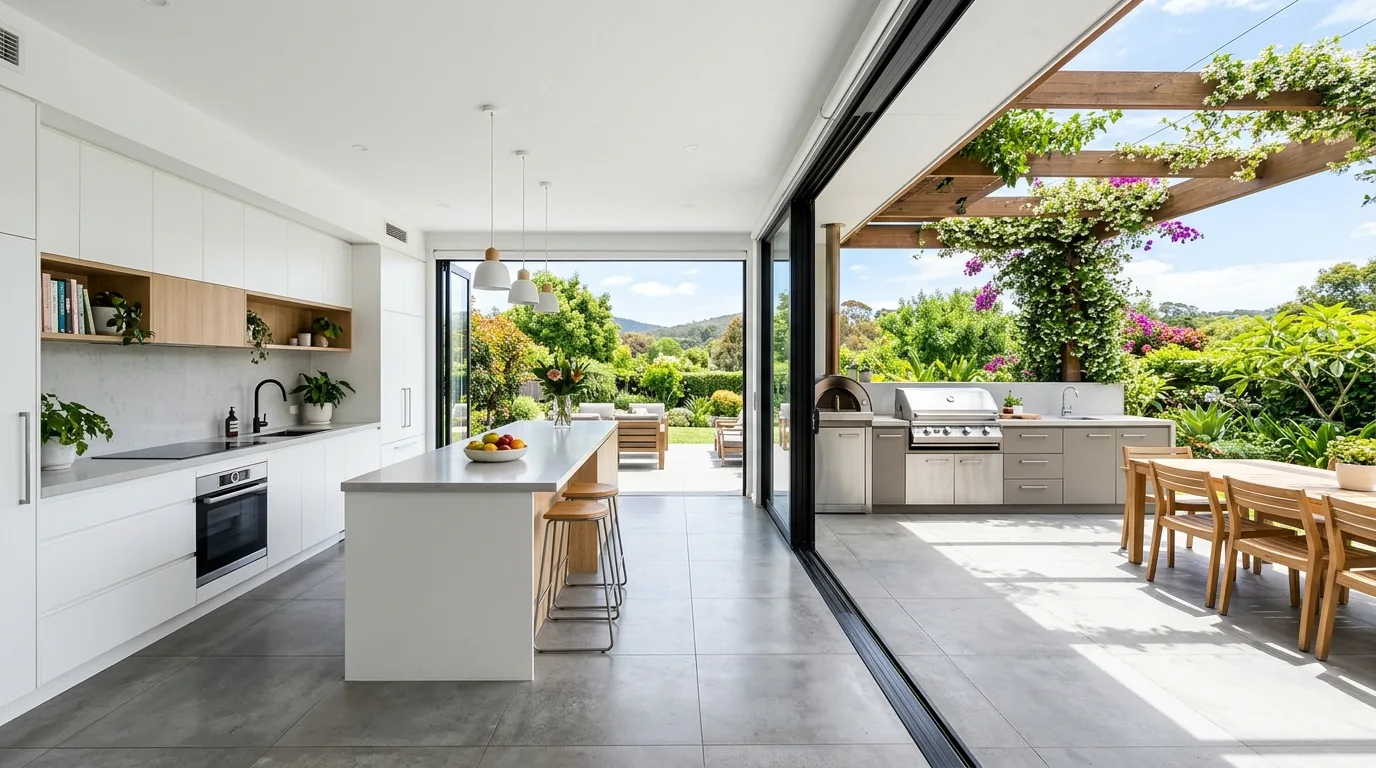 9 Indoor Outdoor Kitchen Concept Ideas to Create a Seamless Cooking Space