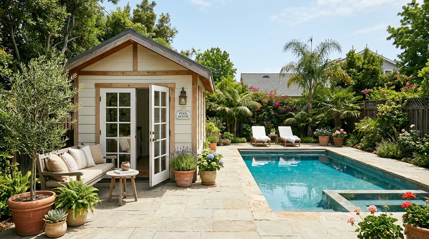 8 Small Pool House Ideas on a Budget for a Functional Backyard Retreat