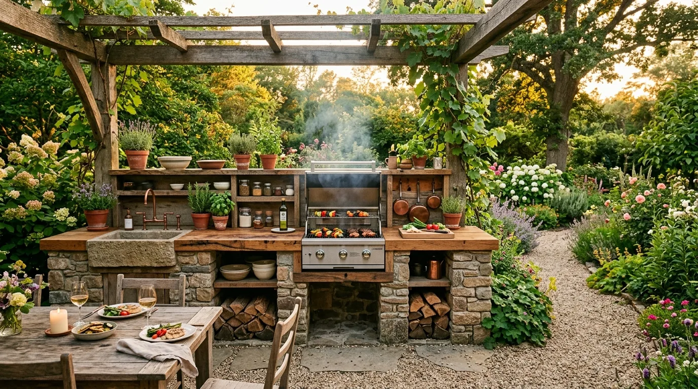 8 Rustic Outdoor Kitchen Ideas to Add Charm to Your Backyard Cooking Area