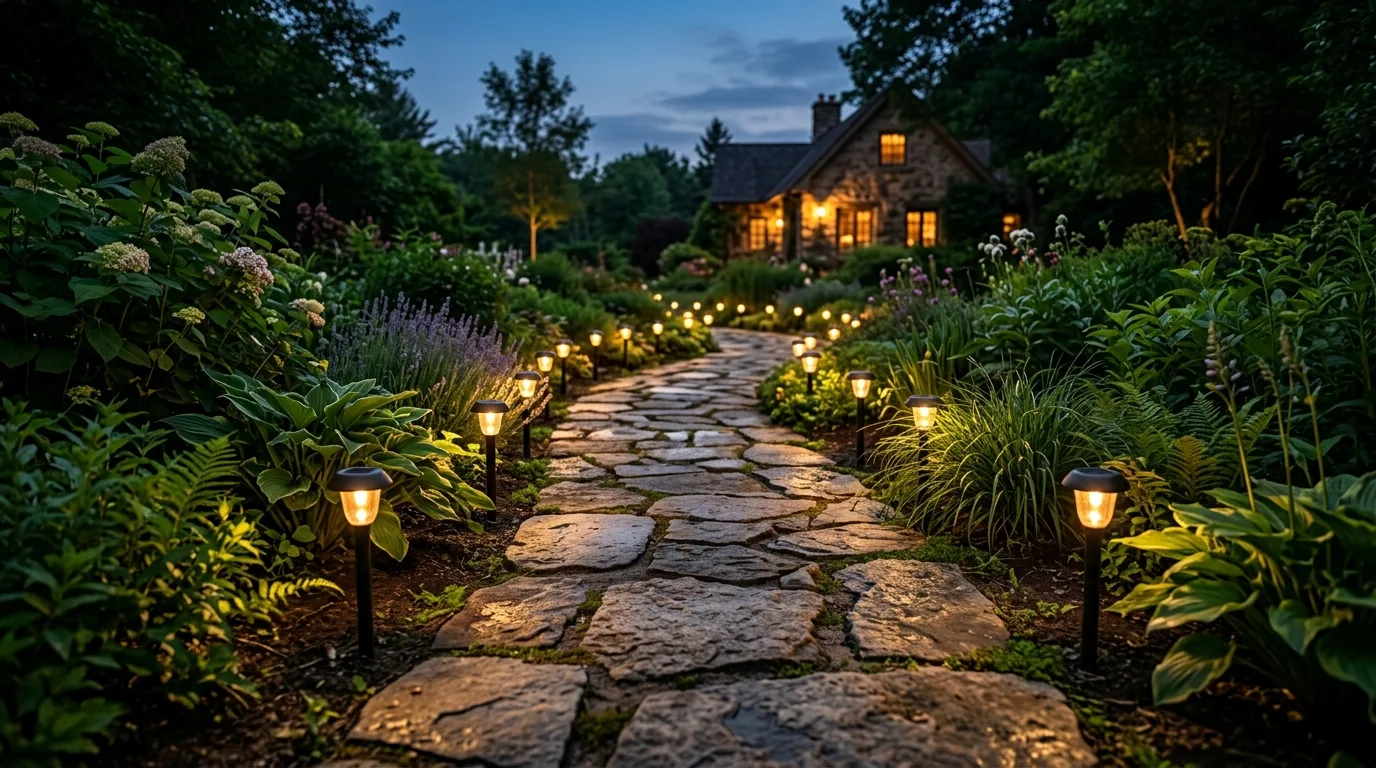 String lights over patio