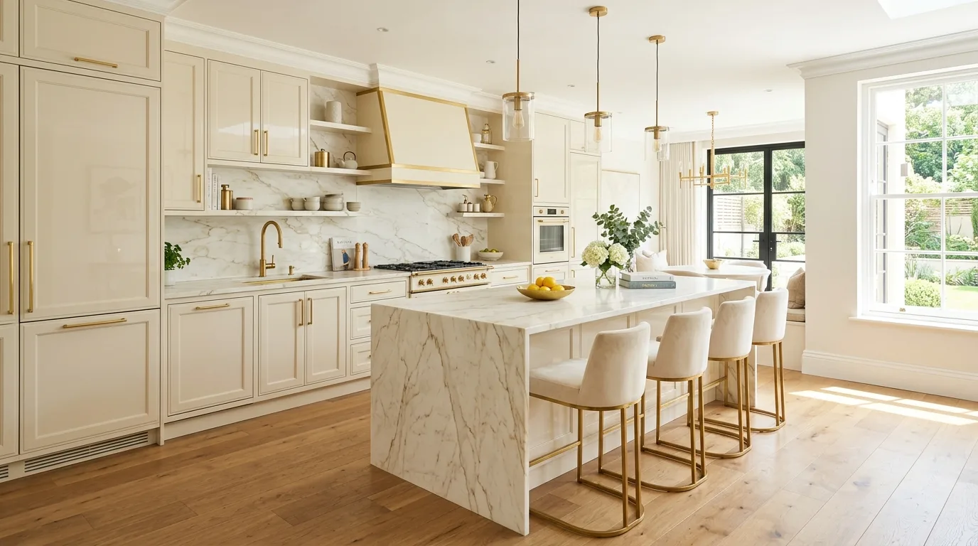 12 Cream and Gold Kitchen Ideas for a Luxurious and Elegant Look