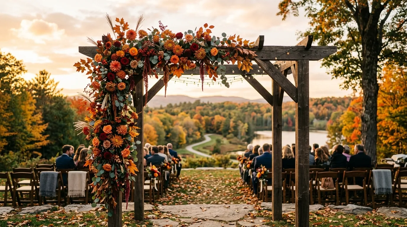 9 Fall Wedding Arch Ideas for a Stunning Outdoor Ceremony Backdrop