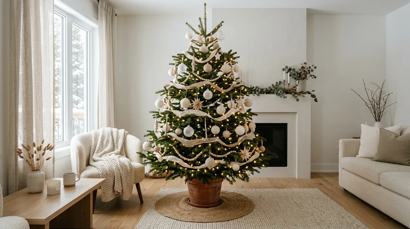 9 Neutral Christmas Tree Decor Ideas for a Simple and Elegant Style