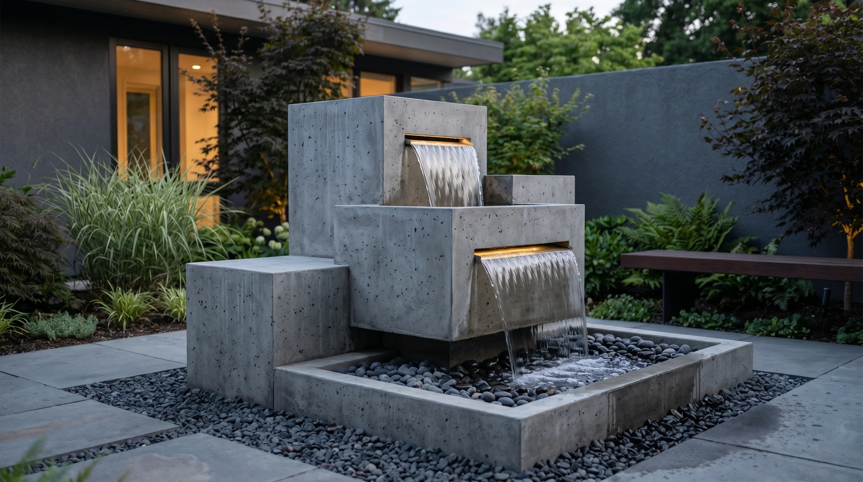 Wall-mounted fountain