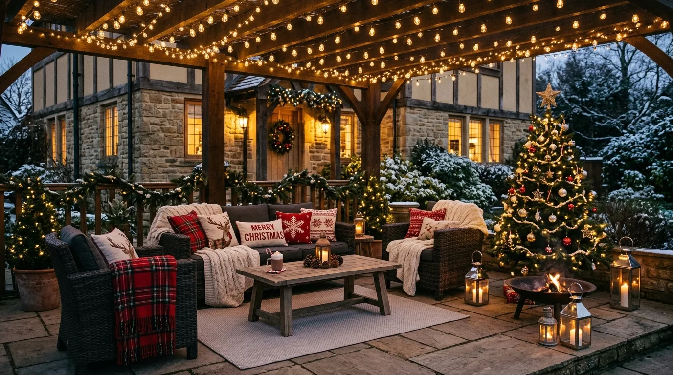10 Patio Christmas Decorating Ideas to Turn Your Outdoor Space Festive