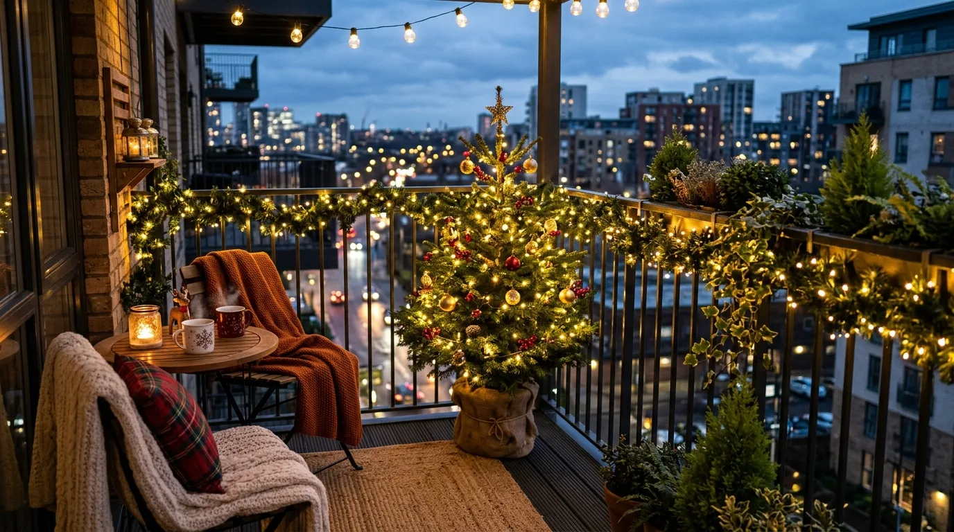 9 Apartment Patio Christmas Decor Ideas for Small Space Holiday Style
